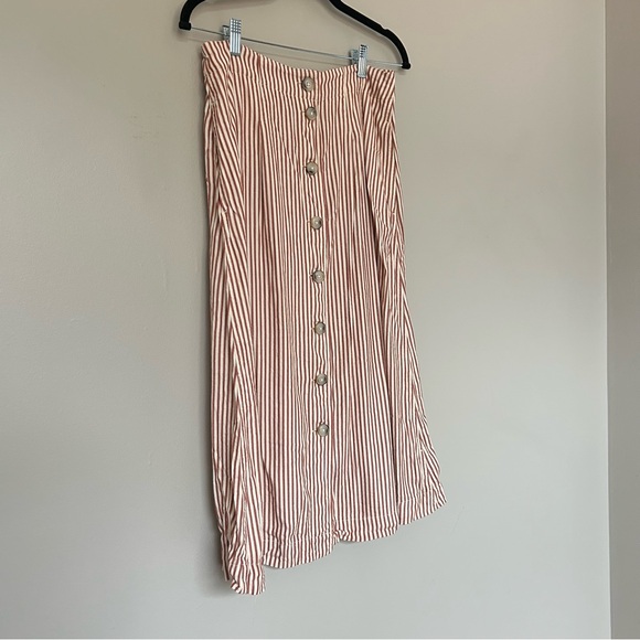 Madewell Striped Button-Down Midi Skirt - Picture 5 of 9